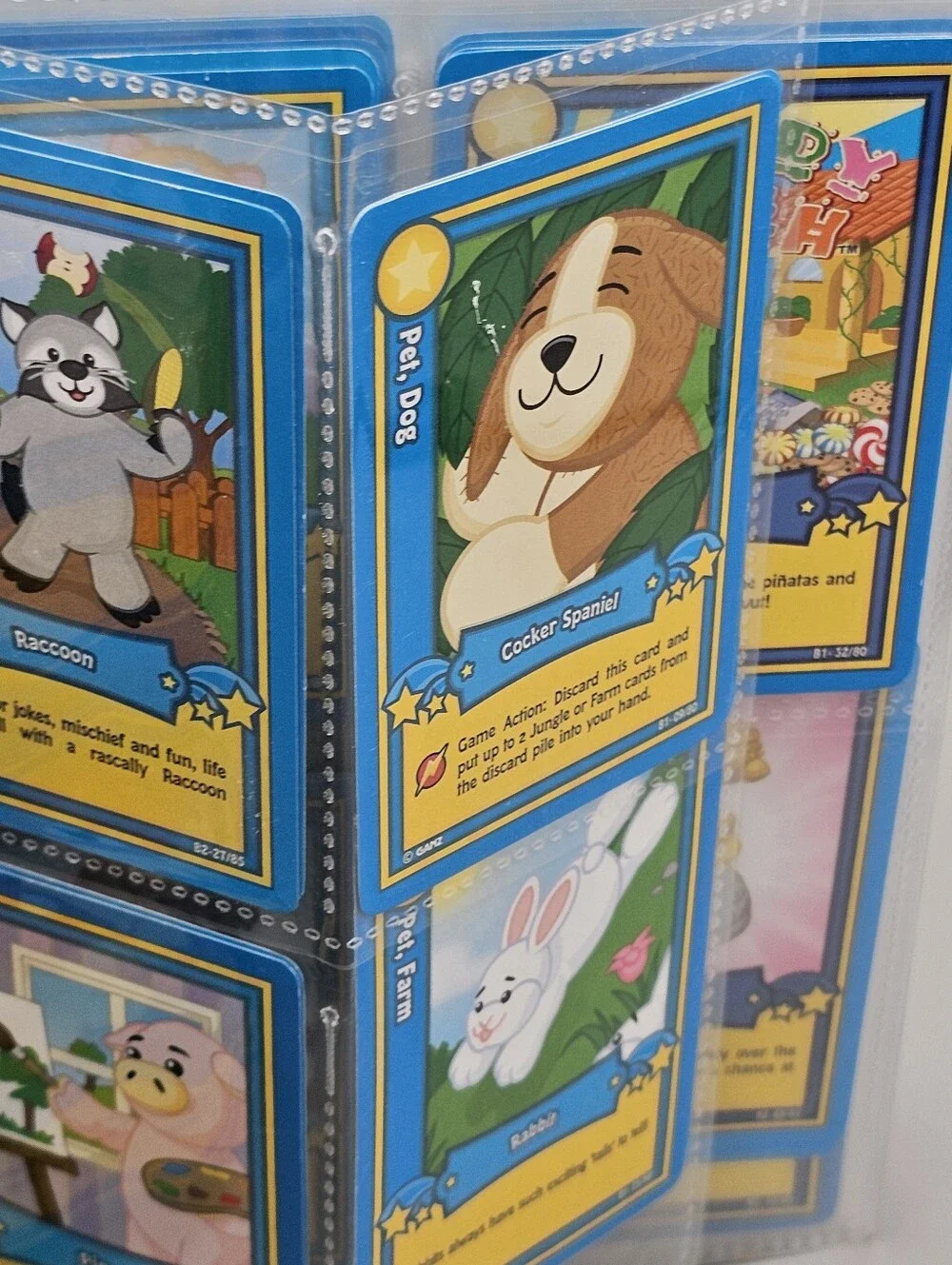 Webkinz Trading Card Album Assorted Cards Book Playing Dog Cat Monkey Food Fun